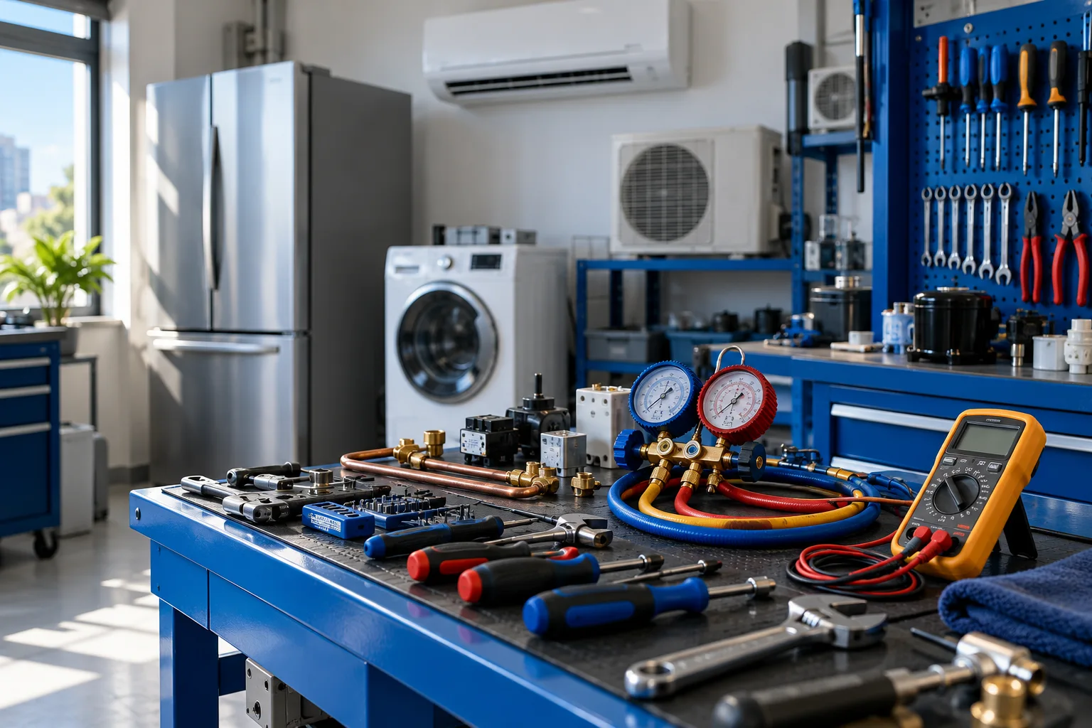 Taller técnico equipado para diagnóstico y reparación