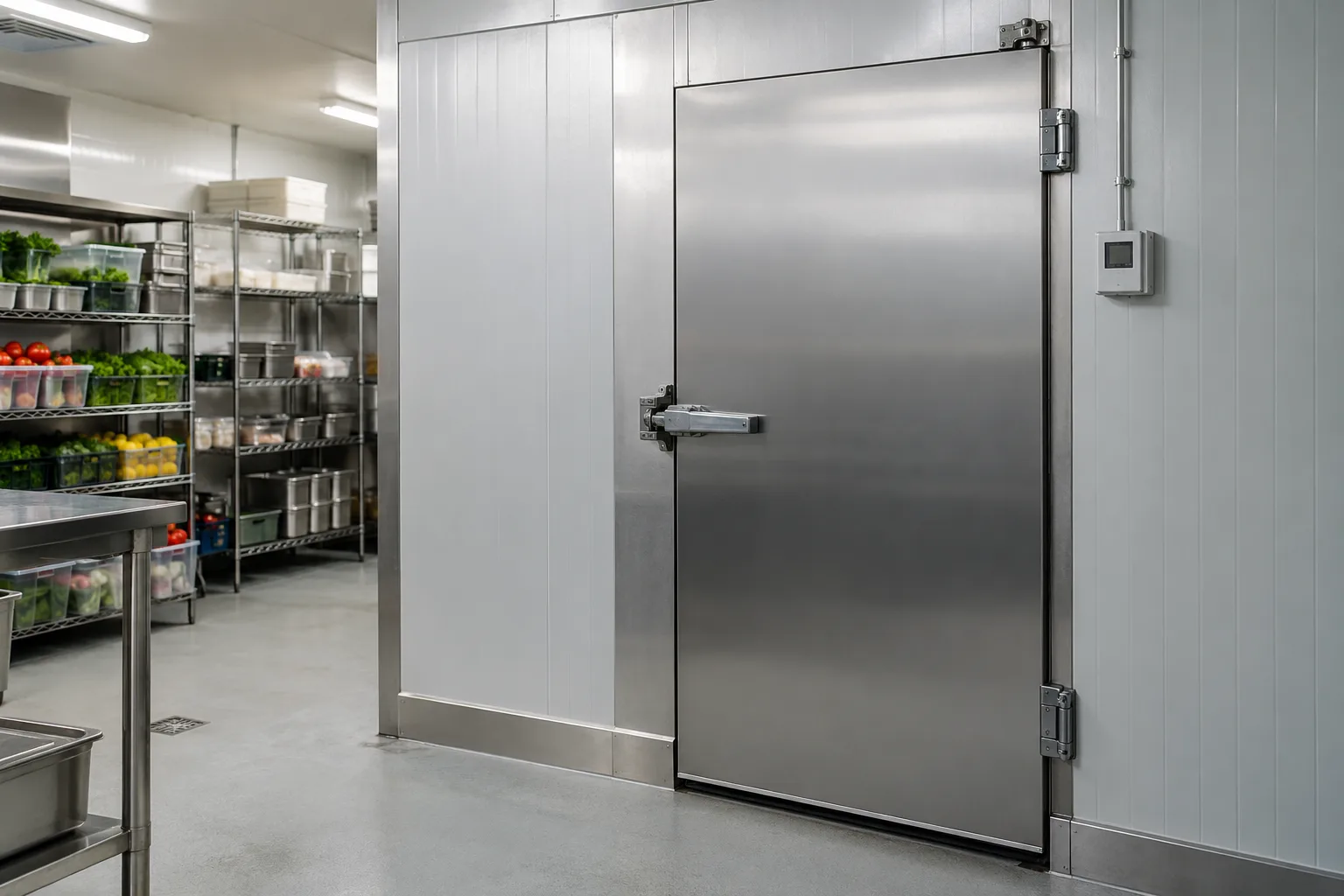 Cámara frigorífica comercial para almacenamiento de alimentos